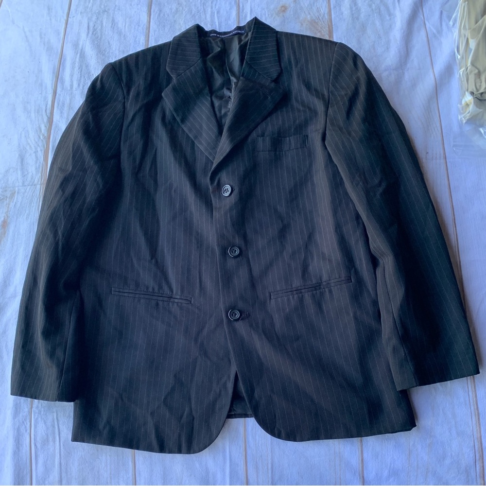 Dockers Black Stripe Suit Jacket Size 16